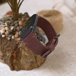 Pueblo Kahve Spor Apple Watch Deri Kordon - Kahve İp