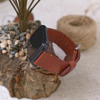 Pueblo Tütün  Spor Apple Watch Deri Kordon - Tütün İp