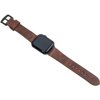 Frisco Kahve Spor Apple Watch Deri Kordon - Kahve İp