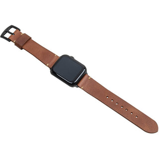 Tütün Spor Apple Watch Deri Kordon - Camel İp