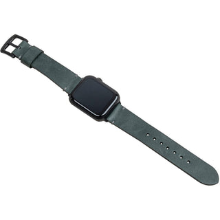 Yeşil Spor Apple Watch Deri Kordon - Gri İp